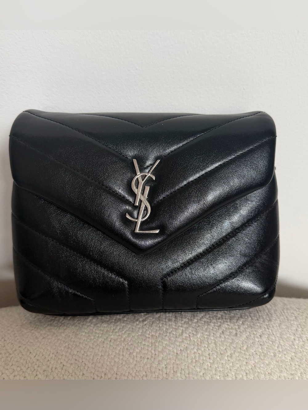Saint Laurent Loulou Toy Black Quilted Leather Crossbody Bag